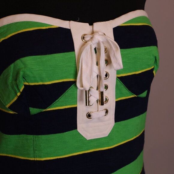 NWT Juicy Couture Y2K Bustier Striped Mini Dress - Picture 5 of 7